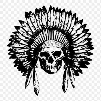 Native American skull png sticker | Free PNG - rawpixel