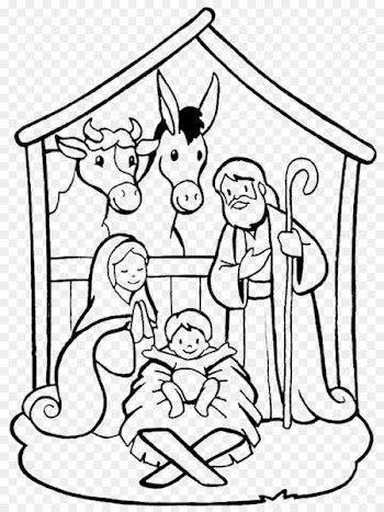 Nativity scene Drawing Coloring book Manger Christmas Day - painting 