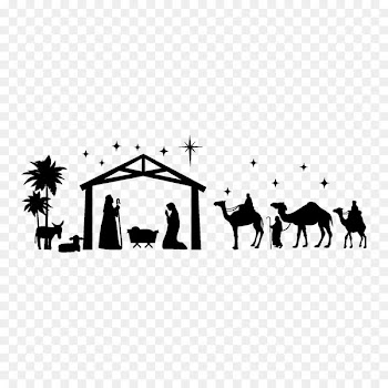 Nativity scene Manger Christmas Nativity of Jesus Clip art - Chalkboard 
