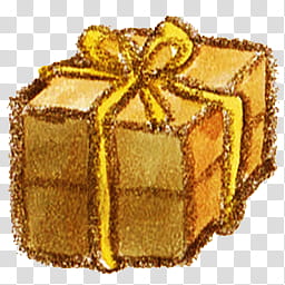 Natsu Icon Set, Natsu-ZipRar, gold gift box illustration transparent background PNG clipart