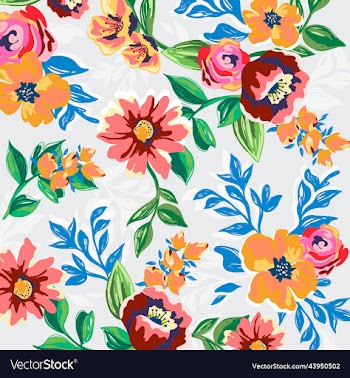 natural background with colorful painted flowers