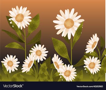 natural background with hand drawn flowers