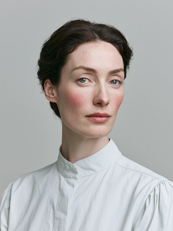 Natural Beauty: Portrait of a Woman with Rosacea