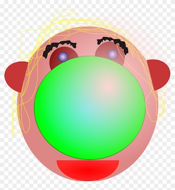 Natural Clown Svg Vector File, Vector Clip Art Svg - Clip Art