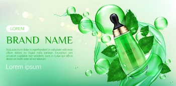 Natural cosmetics skin care cream beauty product Free Vector