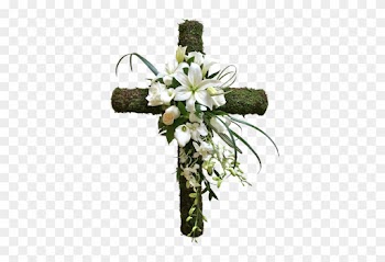 Natural Cross - Cross With Flowers Png