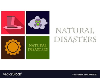 Natural disaster for natural disaster contains vector image
