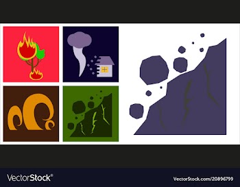 Natural disaster for natural disaster contains vector image