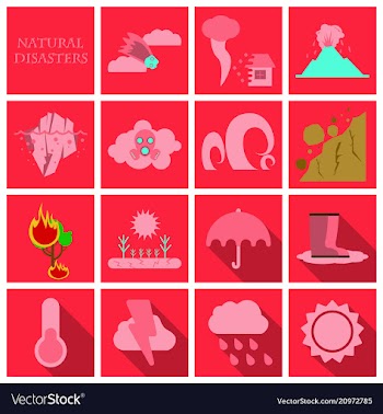 Natural disaster for natural disaster contains vector image