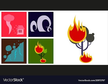 Natural disaster for natural disaster contains vector image