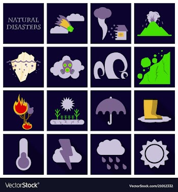 Natural disaster for natural disaster contains vector image