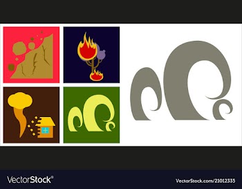 Natural disaster for natural disaster contains vector image