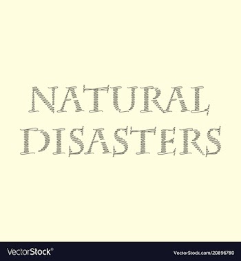 Natural disaster text vector image