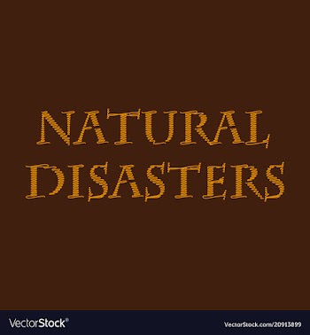 Natural disaster text vector image