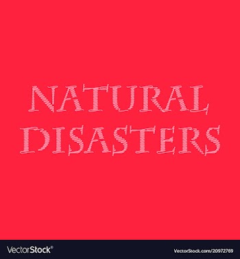 Natural disaster text vector image