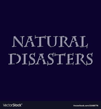 Natural disaster text vector image
