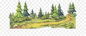 natural environment tree cartoon landscape forest