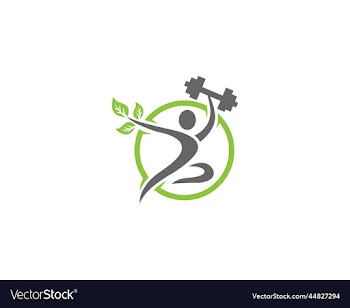 natural fitness healthy people logo design
