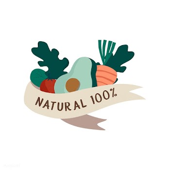 Natural fresh food badge vector | Free stock vector - 516552