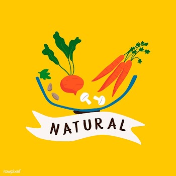 Natural fresh food badge vector | Free stock vector - 516588