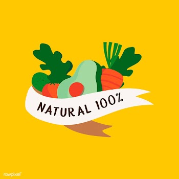 Natural fresh food badge vector | Free stock vector - 516591
