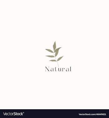 natural logo with green leaves