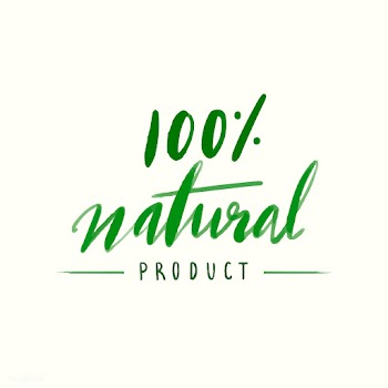 Natural product typography vector in green | Free stock vector - 472378