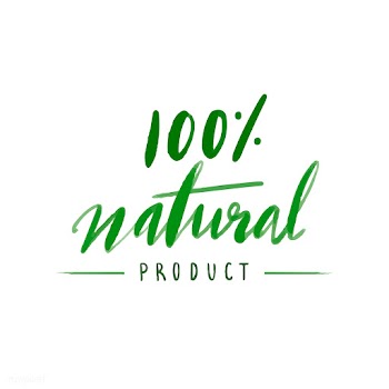 Natural product typography vector in green | Free stock vector - 472568