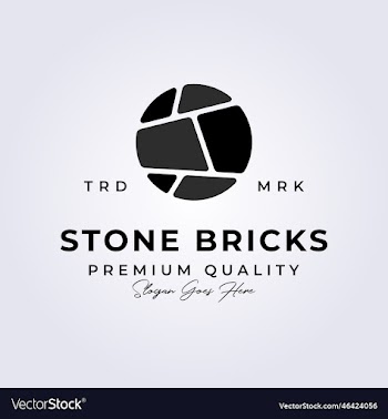 natural stone bricks vintage logo