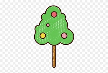 Natural Tree With Fruits - Cartoon