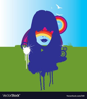 Nature and the rainbow illustration vector image