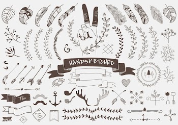 Nature antler arrow | Free stock vector - 1959