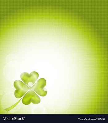  					Nature background with four-leaf clover for St vector image														