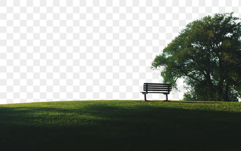 Nature border png, bench in green | Free PNG - rawpixel