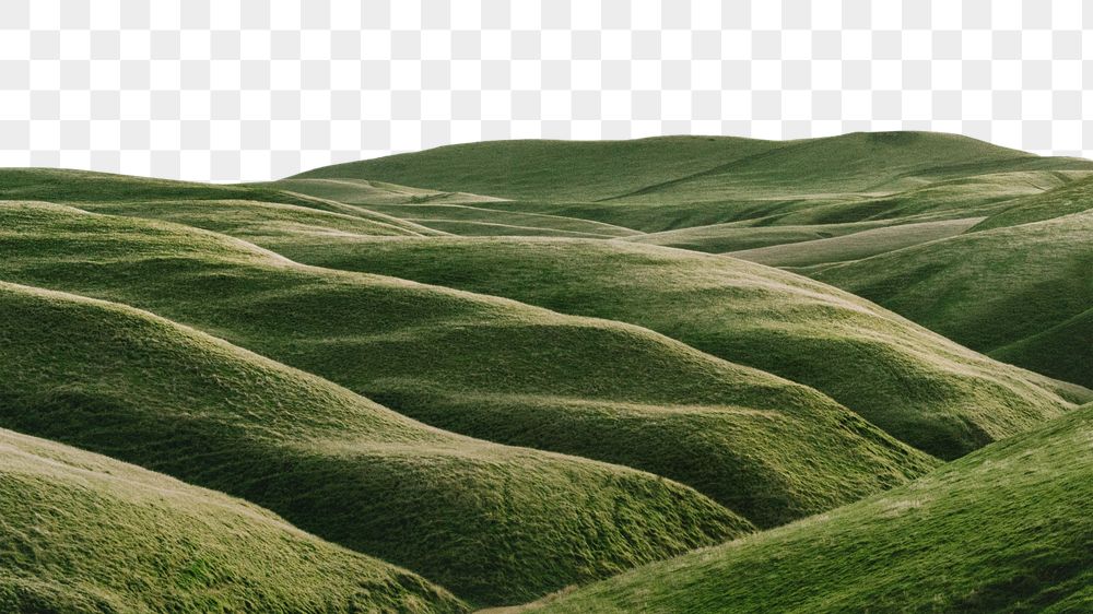 Nature border png, rolling hills | Free PNG - rawpixel