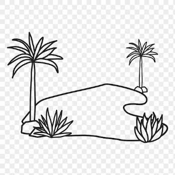 Nature doodle png, lake and | Free PNG - rawpixel