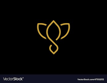 nature flower initial letter s logo