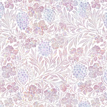 Nature holographic pattern remix from artwork by William Morris