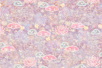 Nature holographic pattern remix from artwork by William Morris
