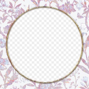 Nature holographic png frame pattern remix from artwork by William Morris