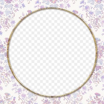 Nature holographic png frame pattern remix from artwork by William Morris