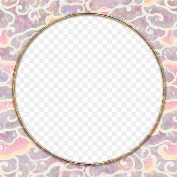 Nature holographic png frame pattern remix from artwork by William Morris