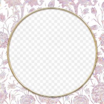 Nature holographic png frame pattern remix from artwork by William Morris