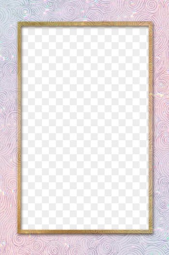 Nature holographic png frame pattern remix from artwork by William Morris