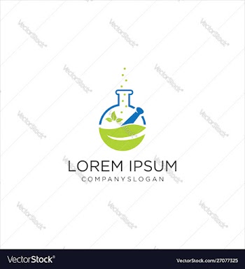 Nature laboratory logo designs green labs vector image