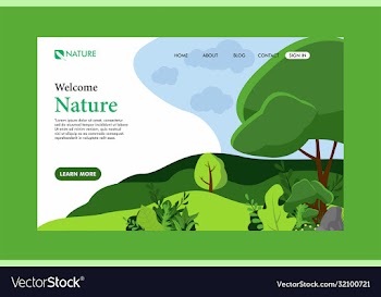 nature landing page flat design