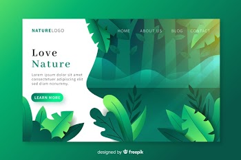 Nature landing page Free Vector
