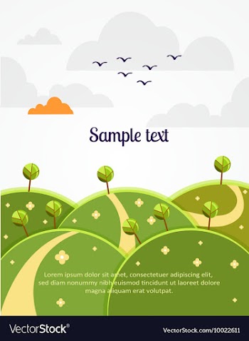 Nature landscape vector image