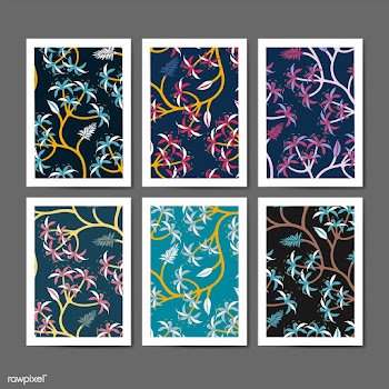 Nature leaf pattern design set | Free stock vector - 563280