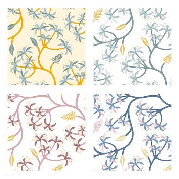 Nature leaf pattern design set | Free stock vector - 563286